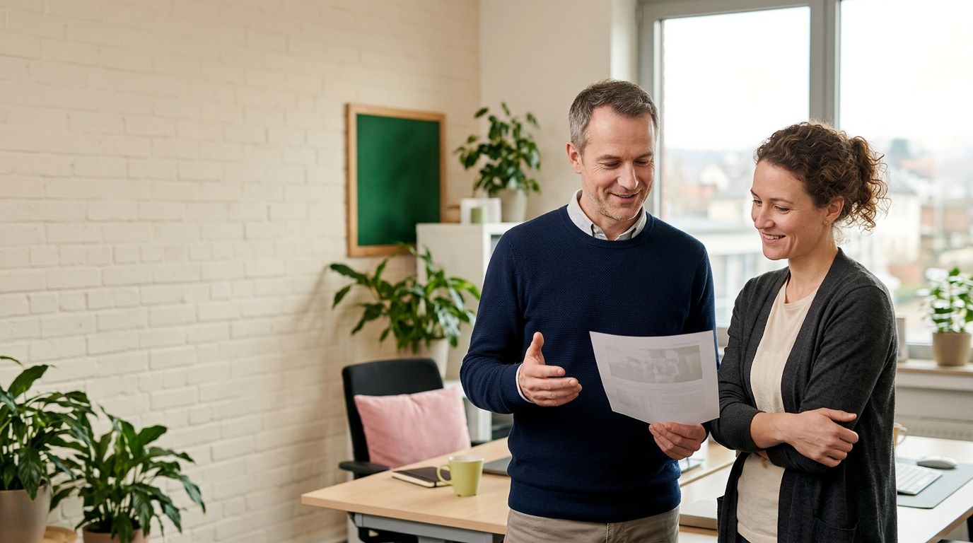 Boris und Sarah im Gespräch